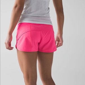pink lululemon shorts